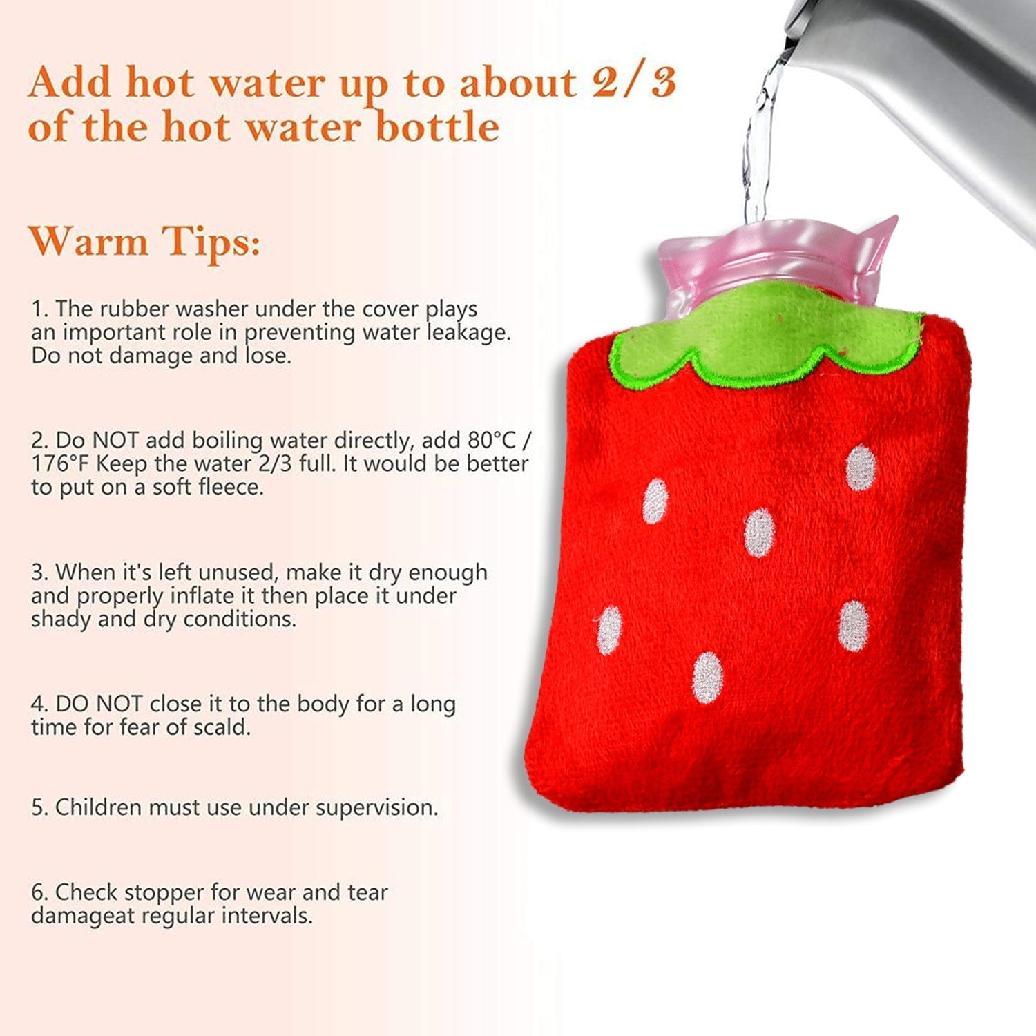 6516 Strawberry small Hot Water Bag with Cover for Pain Relief, Neck, Shoulder Pain and Hand, Feet Warmer, Menstrual Cramps. 6516 Strawberry small Hot Water Bag with Cover for Pain Relief, Neck, Shoulder Pain and Hand, Feet Warmer, Menstrual Cramps.